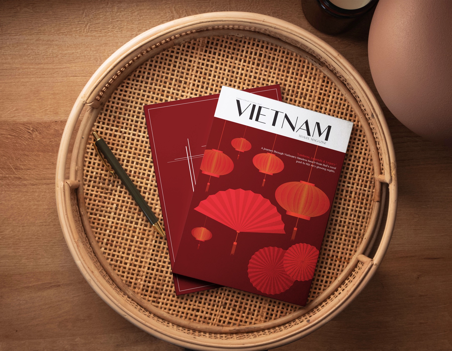 Vietnam Travel Magazine table mockup