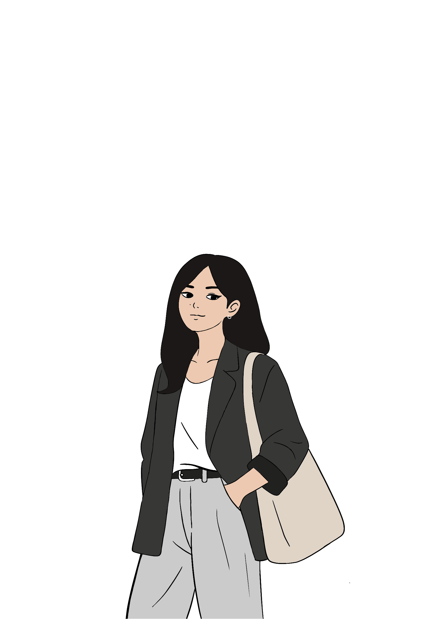 Nhi Vo illustrated portrait on a black background
